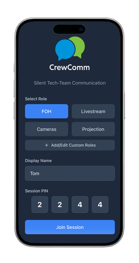 CrewLink App Interface